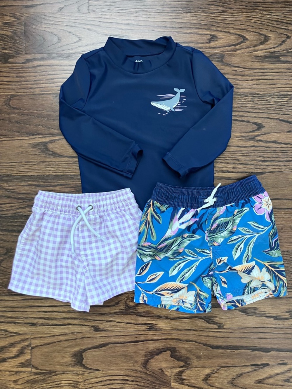 Purple and Blue Boy’s Swimsuit Bundle, 2T